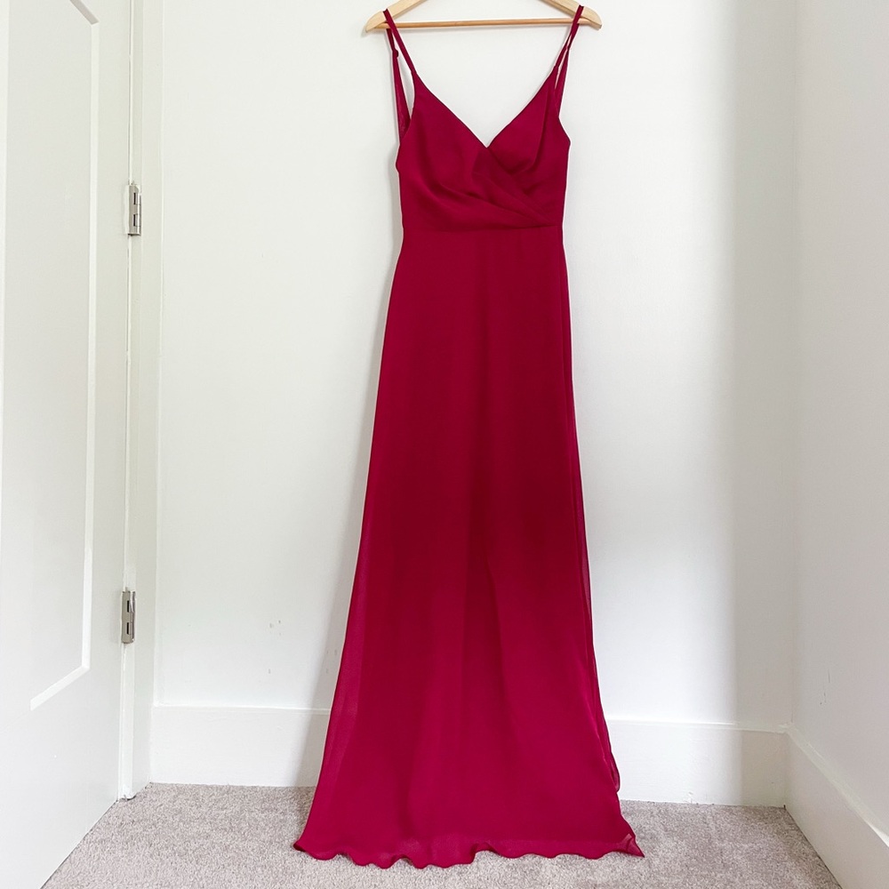 Azazie Scarlet A-Line Pleated Stretch Crepe Dress | A0